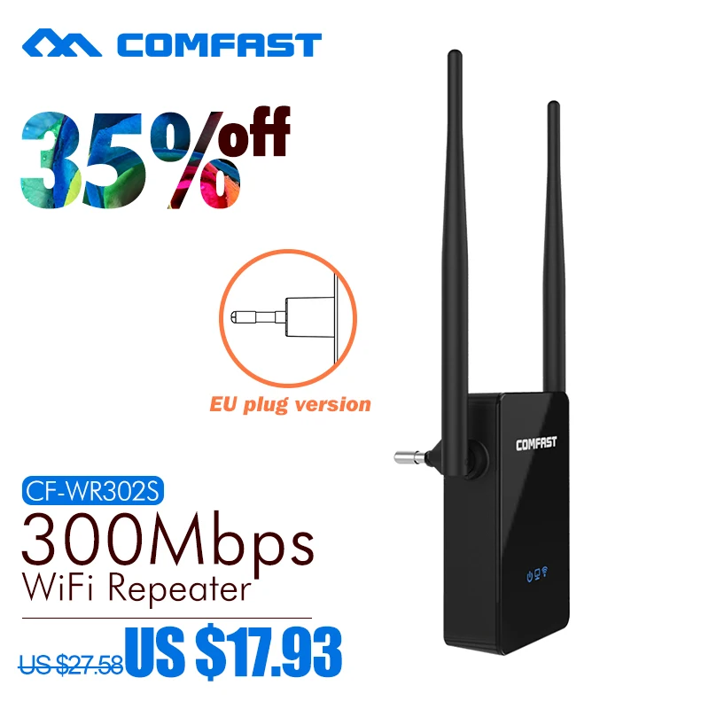 COMFAST CF-WR302S gsm 300Mbps 2x5dBi WIFI antenna Wireless-N Wifi Router AP Repeater Amplifier 802.11 b/g/n repetidor EU/US plug