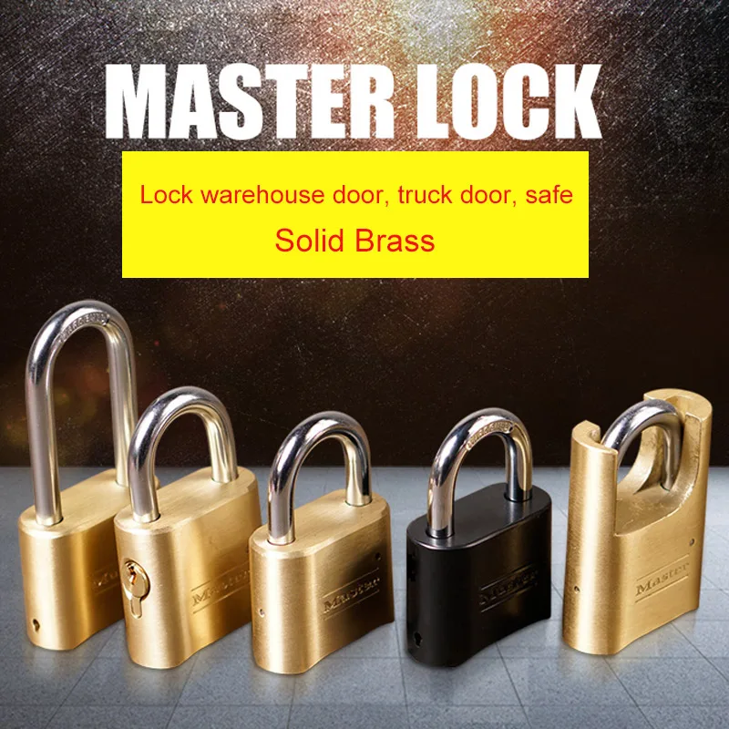Goede Master Lock Wachtwoord Hangslot Messing Solid Body Anti roesten Combinatie Code Lock Deur Locker Anti diefstal Hangsloten Waterdicht