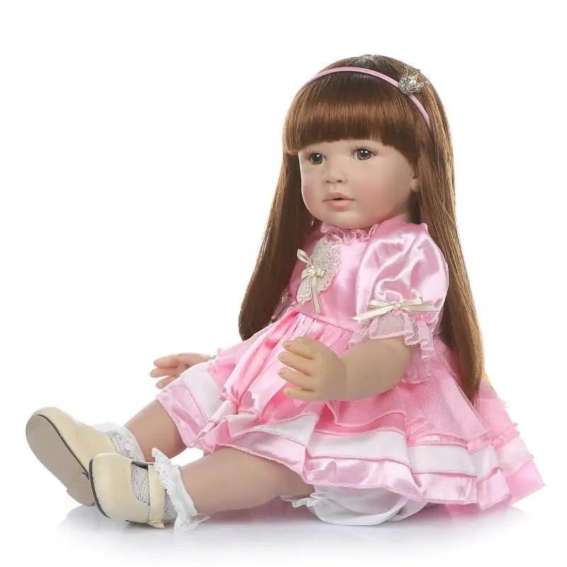 60 см Мягкая силиконовая Кукла Reborn Baby, игрушка для девочек, новорожденная девочка, подарок на день рождения ребенку, игрушка для раннего