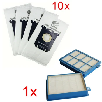 

Hot Sell 1x H12 Hepa Filter And 10x Vacuum Cleaner Dust Bags S-bag Fit For Philips Electrolux Cleaner