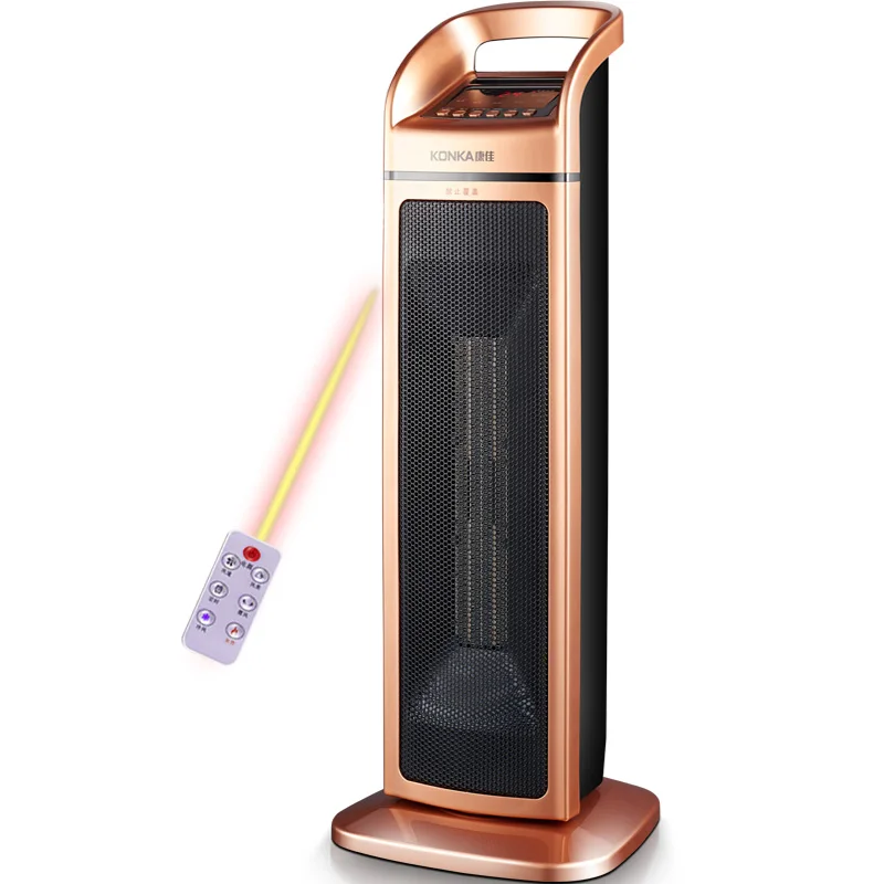 

Konka Household Golden Vertical Electric Heater 2000W 220V Rotate Office Electric Heater Energy Saving Mute Heater