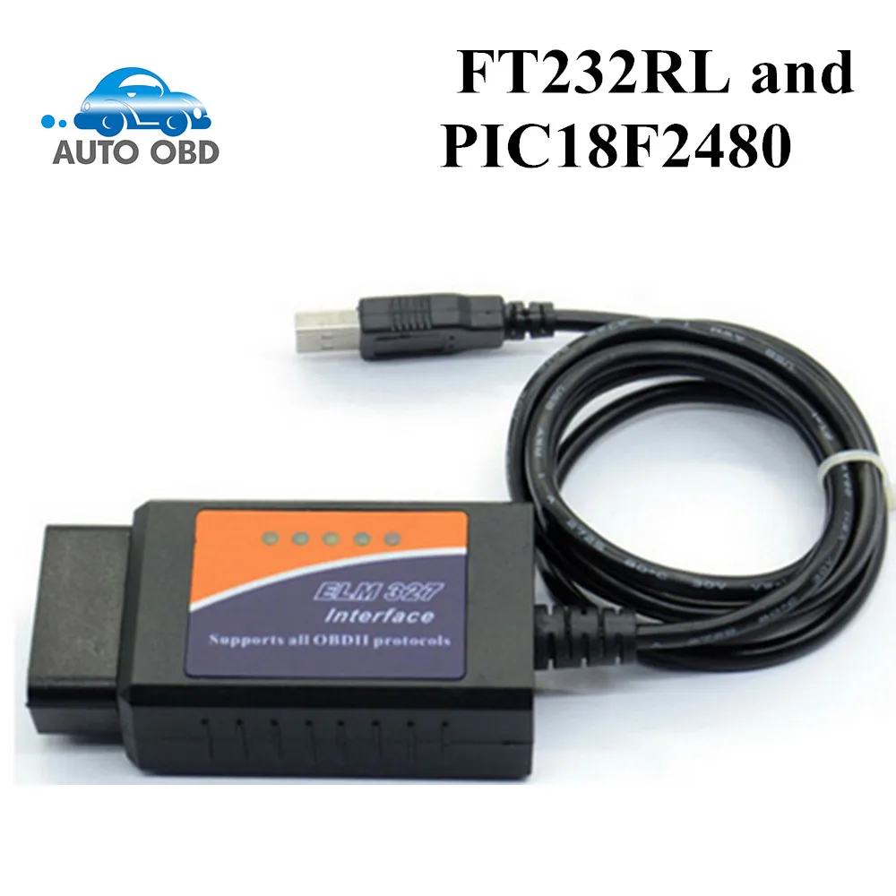 Elm327 usb с оригинальным чипом FT232RL и PIC18F2480 программным обеспечением elmконфигурации