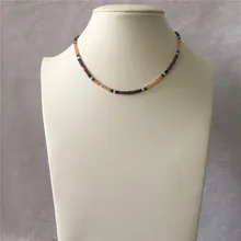 Трендовое золотое покрытие с цветными бусинами, ожерелье-чокер для женщин и девушек