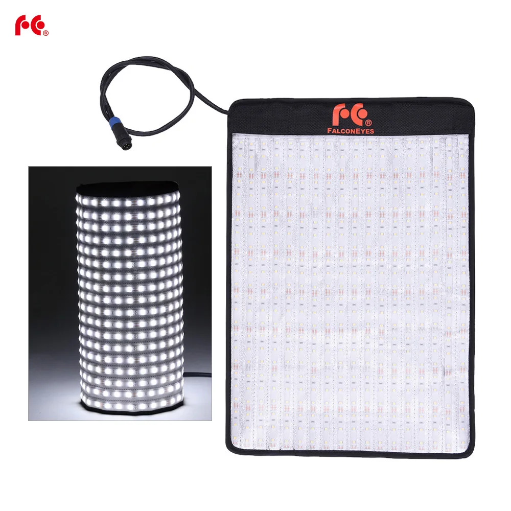 FalconEyes RX-12TD LED Light 50W Dimmable 3000K - 5600K CRI95 280pcs Rollable Cloth Lamp Light with LCD Touch Screen Controller (2)