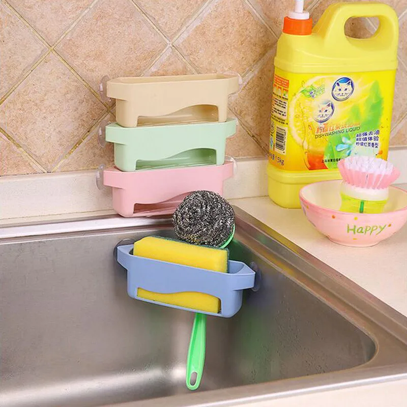 High Quality Sink Shelf Soap Sponge Drain Rack Kitchen Bathroom