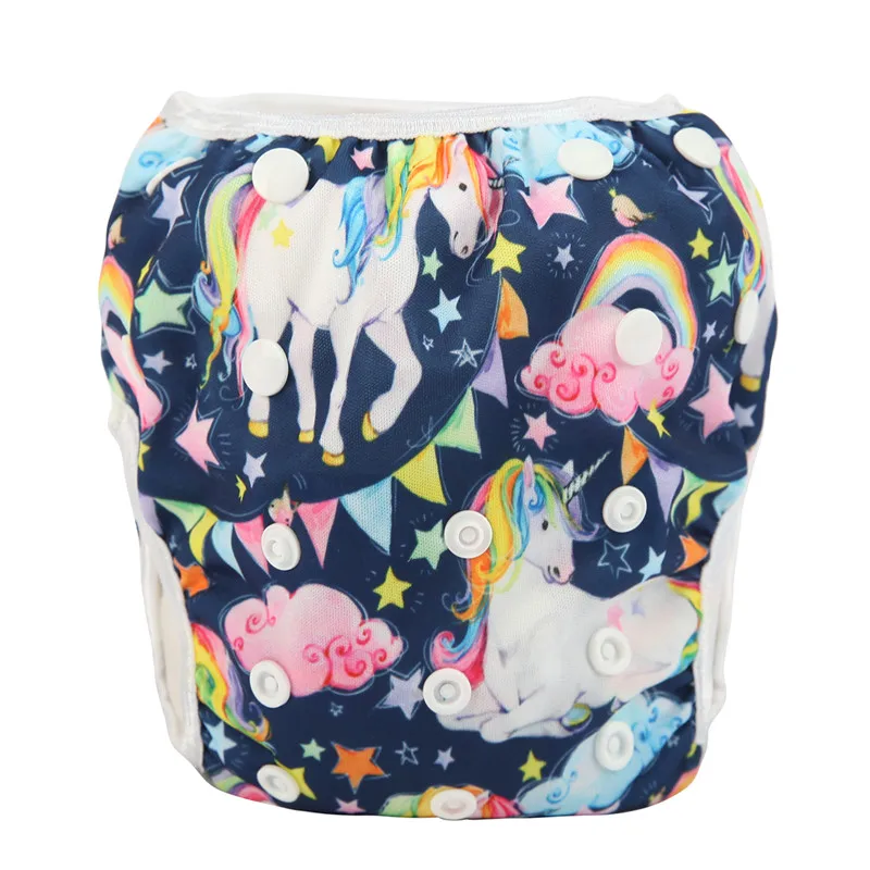 [Sigzagor] NEW Swim Diaper Nappy Pants Reusable baby infant boy girl toddler 0-3 years One Size 3-12kg 6-26lbs - Цвет: S66