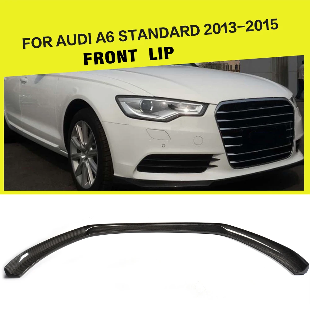 Углеродное волокно/FRP передний бампер спойлер сплиттеры для Audi A6 стандартный бампер только 2013- Автомобиль-Стайлинг
