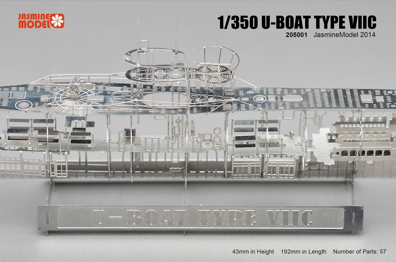 JasmineModel 1/350 Германия масштаб U-BOAT Тип VIIC 3D металлический скелет модель собранная головоломка сложные игрушки очень трудно