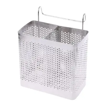 

Kitchen Hanging Stainless Steel Chopsticks Spoons Fork Cutlery Holder Organizer Rack Drainer Storage