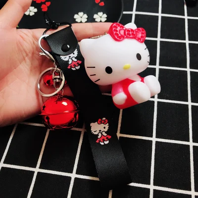 Милый брелок hello kitty, брелок для женщин, аниме, брелок для ключей Kt Cat, детские игрушки, брелок для автомобиля, брелок на запястье, веревка, брелок, подарки - Цвет: color 4