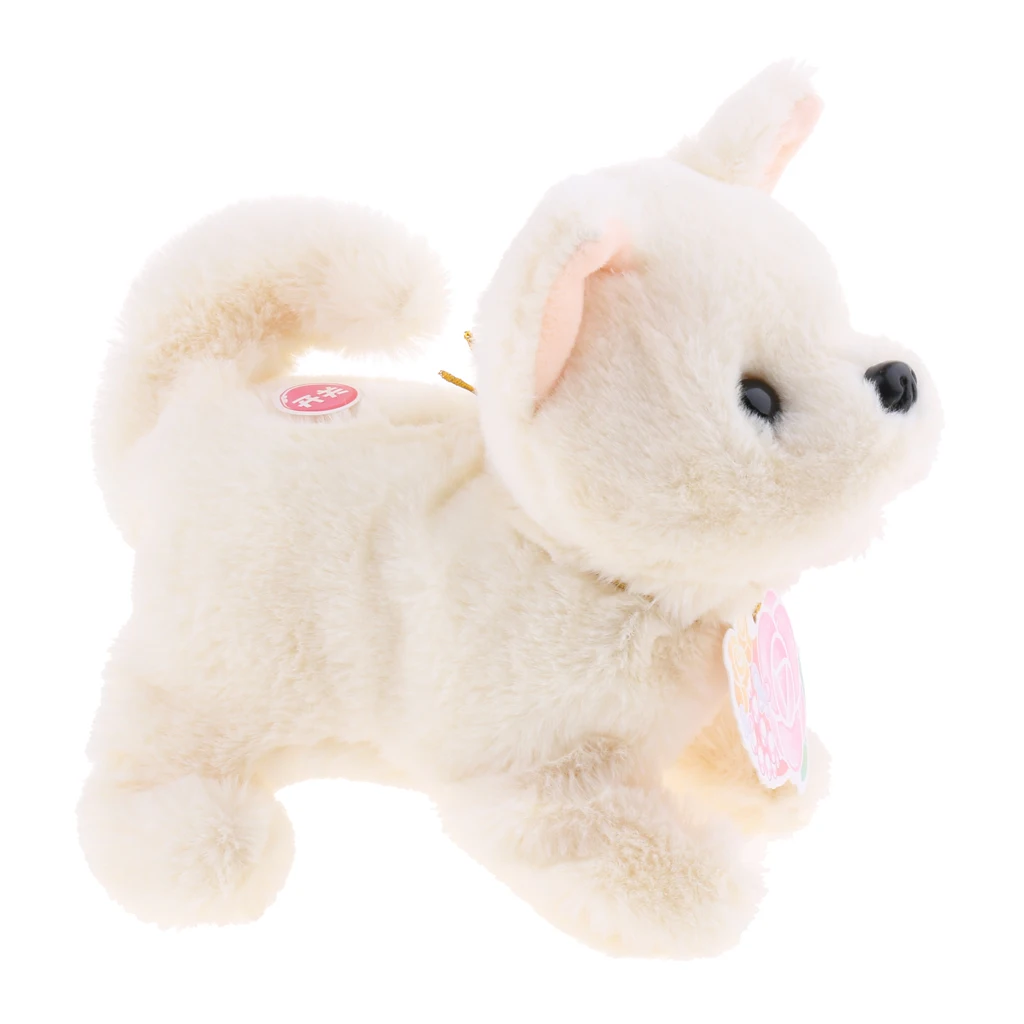 Cuddly Electronic Puppy Interactive Dog Robot Toys Electric Robotic Pets Stand Walk Bark & Wag Tail for Children Gift  Chihuahua