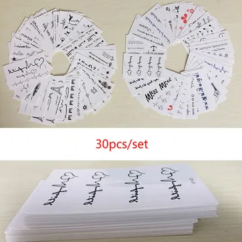 

30pcs/set Tatuajes Temporales Sexy Letters Waterproof Tatoo Sticker for Men Women Body Art Fake Tattoo Temporary Tattoo Sticker