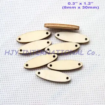 

(50pcs/lot) 30mm Blank Wooden Banner Oval Shape Unfinished Rustic Wood Tags Laser Cut 1.2"-CT1447