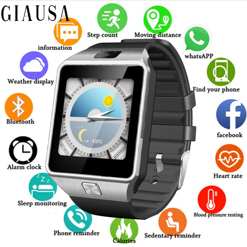 

Smartwatch Intelligent Digital Sport 2019 Smart Watch Pedometer for Phone Android Men Women's Satti Wrist Watch Better Than DZ09