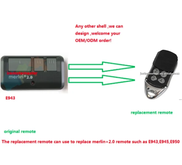 

Merlin+2.0 remote , E945,E950,E943,MRC950EVO, MR650EVO ,MR850EVO, MT3850EVO remote control replacemnet