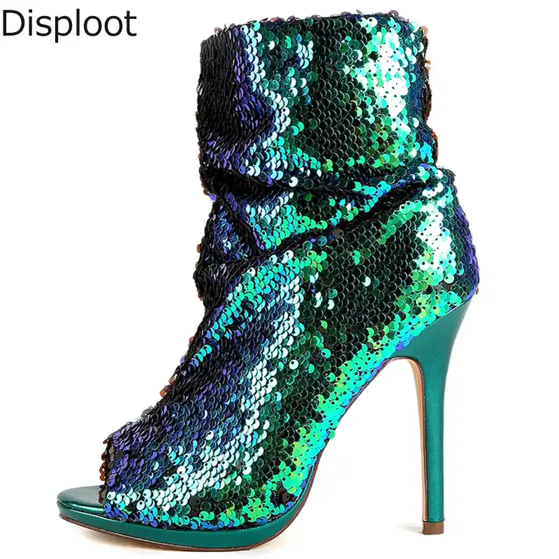 peacock green heels