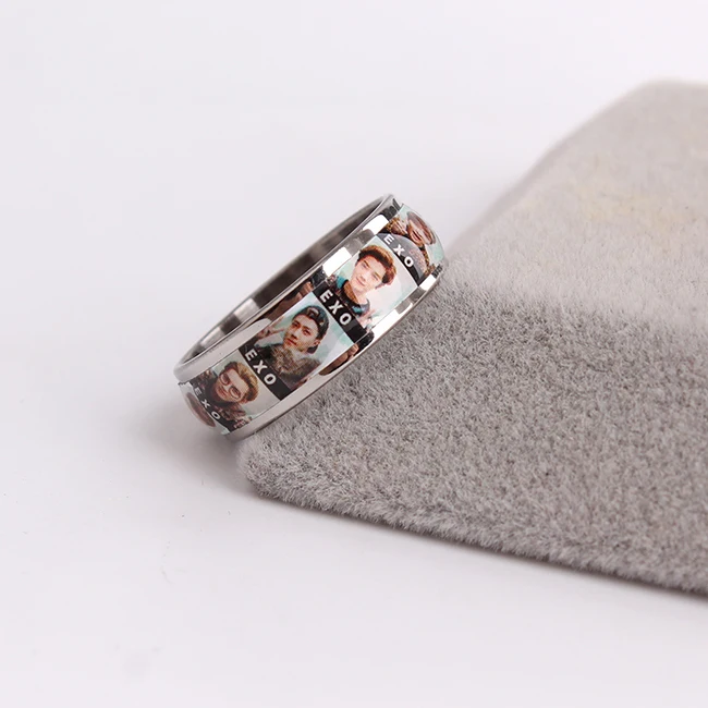 Кольца из нержавеющей стали 316L для мужчин и женщин 6 мм EXO pictrue Drop oil|finger ring|ring forrings