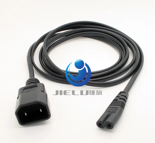 3.3ft//1m 90°Angle EU Plug 2 Prong to Figure 8 AC Power Cable Adapter Lead Cords