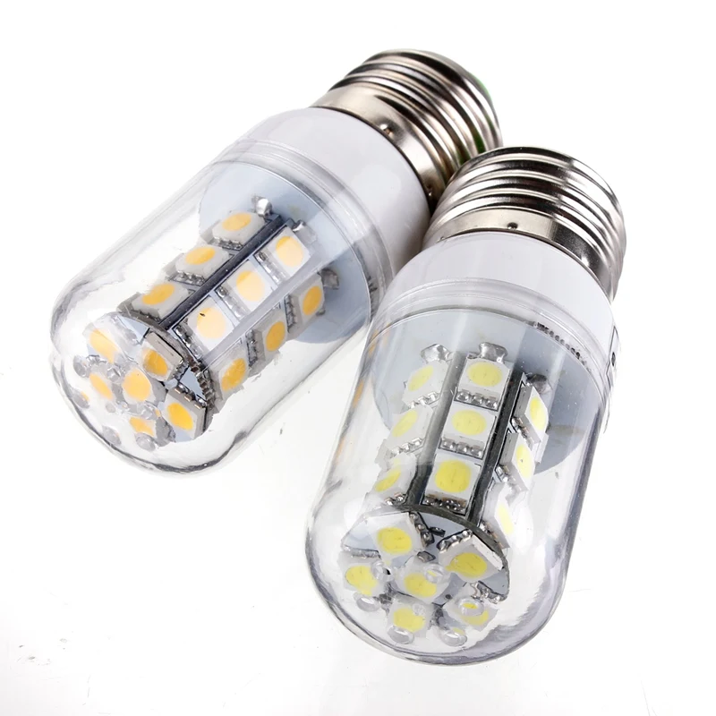 

LED Corn Bulb Lamp E27 3W 27 LED 5050 SMD Energy Saving Corn Light Pure Warm White Lamp Spotlight Bulb Pendant Lighting