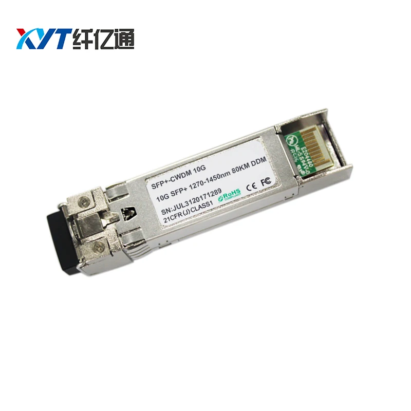 

1530nm 1550nm 1570nm 1590nm 1610nm Duplex LC Connector 10G/bs CWDM SFP Transceiver Module SFP+CWDM-XX- 80KM with DDM