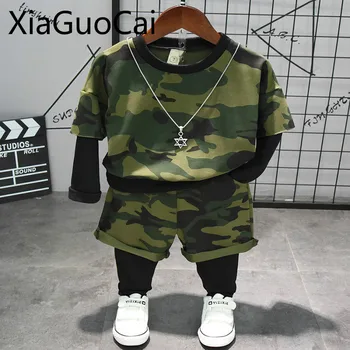 

Summer Boys Clothes Sets 2018 New Children's Pants Camouflage Shirt Outfits Kids Fashion Trousers Boutique Kids Clothing