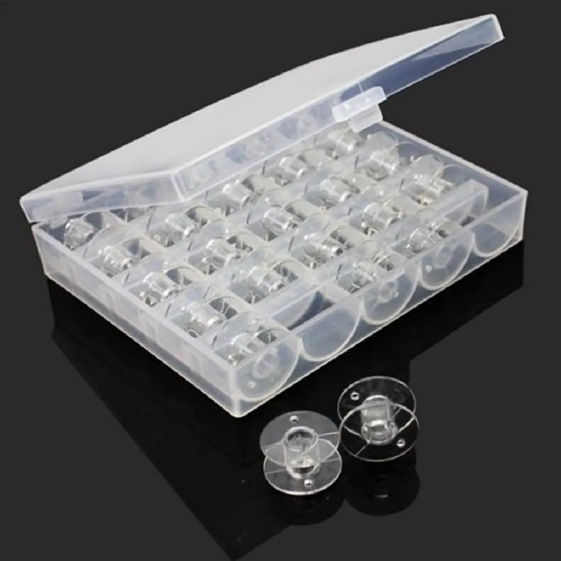 

25 Grids Sewing Machine Thread Empty Bobbins Box for Storage Spools Case Home Handwork Accessories Sewing Tools