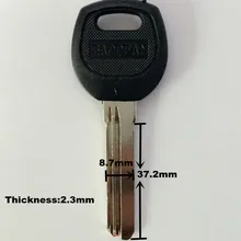 Серебряный цвет дверной ключ пустой 37,2 мм длинный пустой ключ слесарные принадлежности B002 [5 шт./лот]