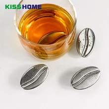 304 охладитель для виски из нержавеющей стали, охладитель для вина, охлаждающие кубики льда из камня в форме кофейных зерен, охладители для ледников, охлаждающие инструменты для напитков