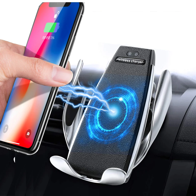 

Car Qi Wireless Charger For iPhone XS Max X 8 10w Fast Charging Infrared Induction Car Charger For Samsung S10 Xiaomi Mi 9