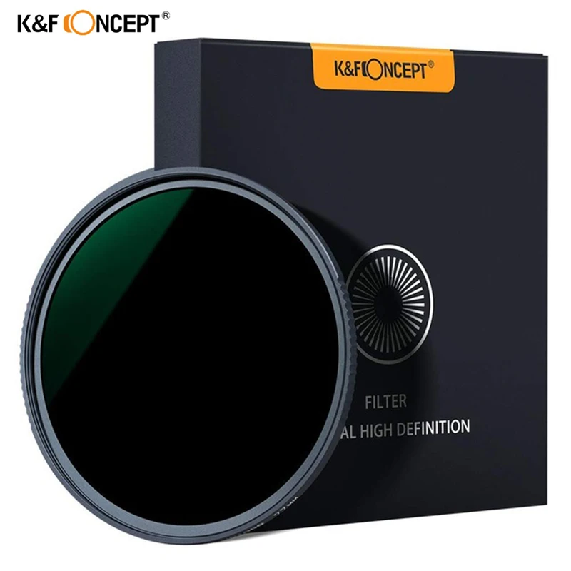 Фильтр для объектива камеры K & F MRC Slim ND1000 52/58/62/67/72/77/82 мм супер HD стекло фильтр