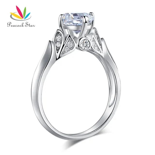 peacock star flower 925 sterling silver wedding promise anniversary ring 125 ct jewelry cfr8259 - 25th Wedding Anniversary Rings peacock star flower 925 sterling silver wedding promise anniversary ring 125 ct jewelry cfr8259 - 25th Wedding Anniversary Rings