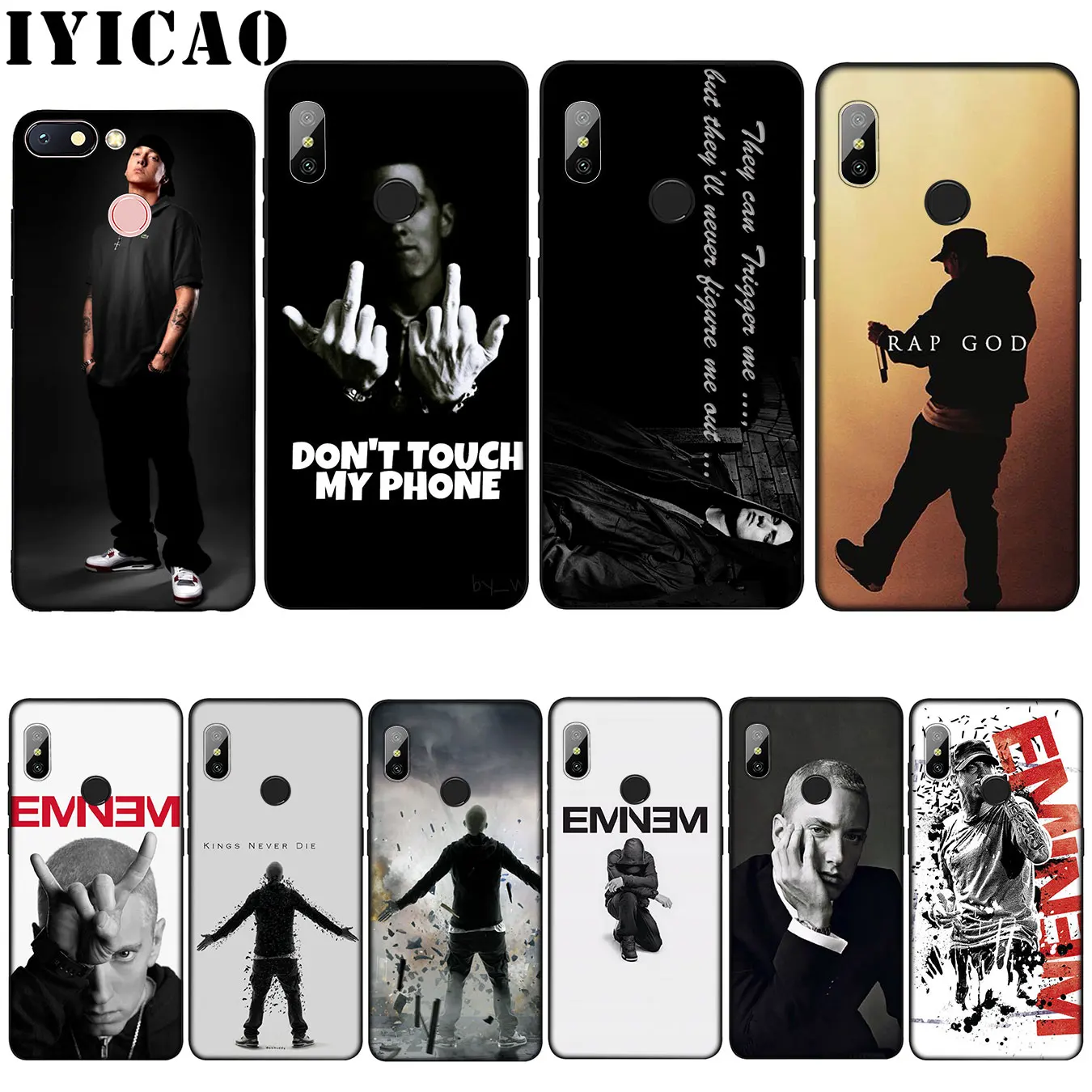IYICAO Signed Hip Hop Rapper Eminem Soft Silicone Case for Xiaomi Mi 9 8 A2 Lite A1 6 pocophone f1 MAX 3 mi9 mi8 mia2 |