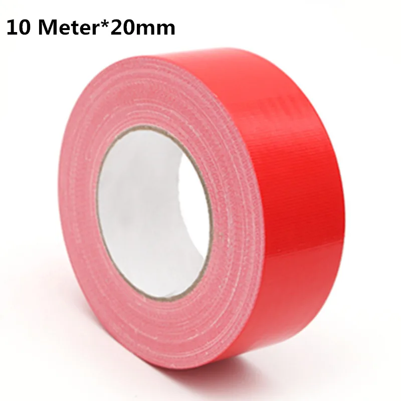 

Cloth Tape Carpet Floor Tape Diy decoration Red Strong Waterproof Vigorously Color Duct tape 10M*20mm Stage Carpet Tape