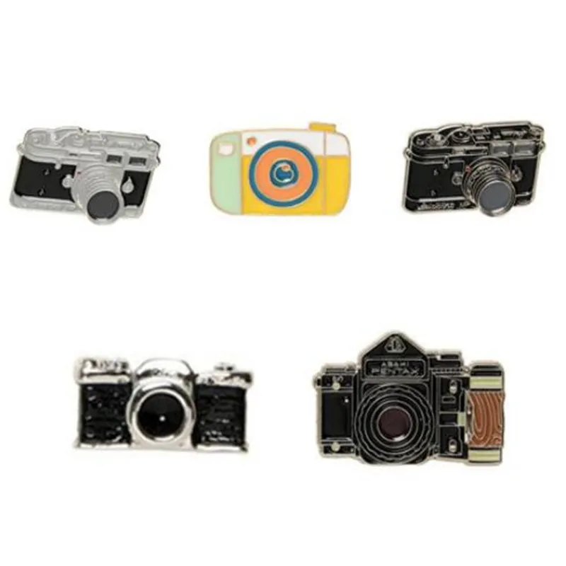 

WKOUD 2/3 PCS Set Cartoon Camera Brooches Rainbow Digital Camera Enamel Pins Coat Cap Backpack Photography and Kids Badges Gifts