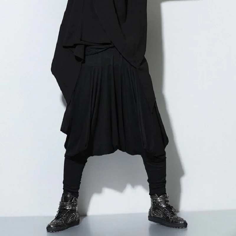Elástico Pantalones Hop Baja La Gota Negro Holgados Alta 2018 Casuales Cintura Loose Stree Hombres Mediados Hip Wycbk Harem Entrepierna De CBp1wqyO