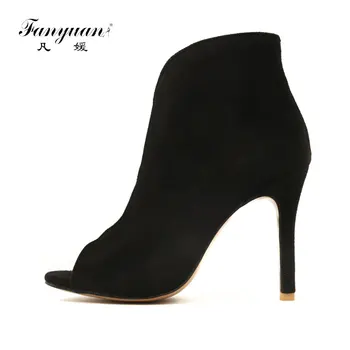 

Fanyuan New Summer Women Cross Strappy Sandals Gladiator Peep Toe Thin High Heels Ladies Metal Buckle Sexy Woman Shoes
