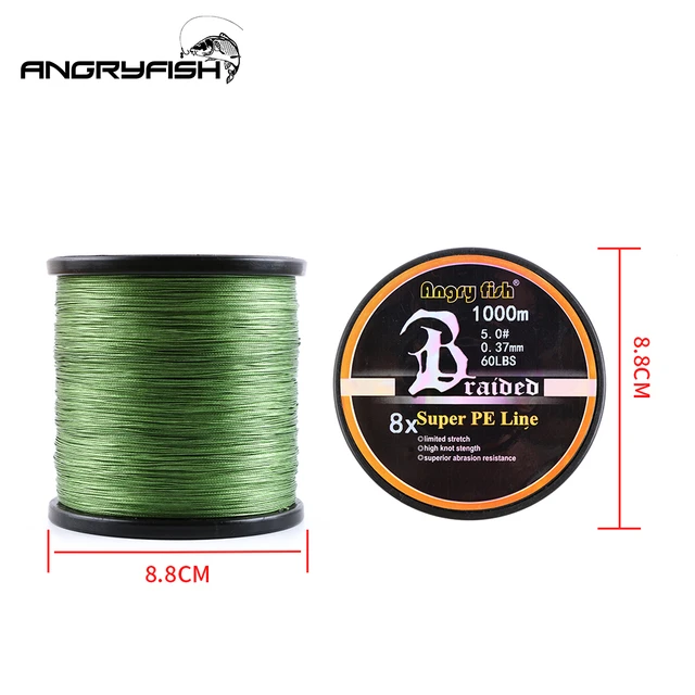 Angryfish Wholesale 1000 Meters 8x Braided Fishing Line 8 Colors Super Pe Fish  Line - Fishing Lines - AliExpress