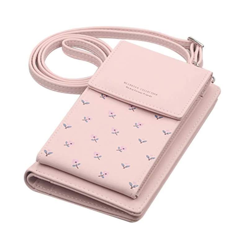 Для женщин футляр для мелочей чехлы-бумажники для мобильного телефона бумажник большой держателей карт бумажник, сумочка, кошелёк клатч Сумки через плечо ремни сумки - Цвет: Розовый