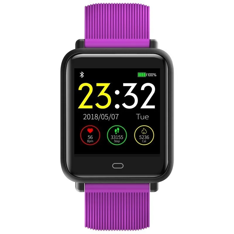 LOKMAT смарт-браслет для мужчин Bluetooth фитнес-Браслет Шагомер монитор сердечного ритма smartband для ios - Цвет: Purple