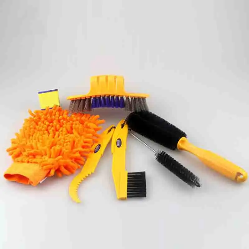 Bike Chain Cleaner Cycling Clean Tire Brushes Tool Kits MTB Bike Cleaning font b gloves b