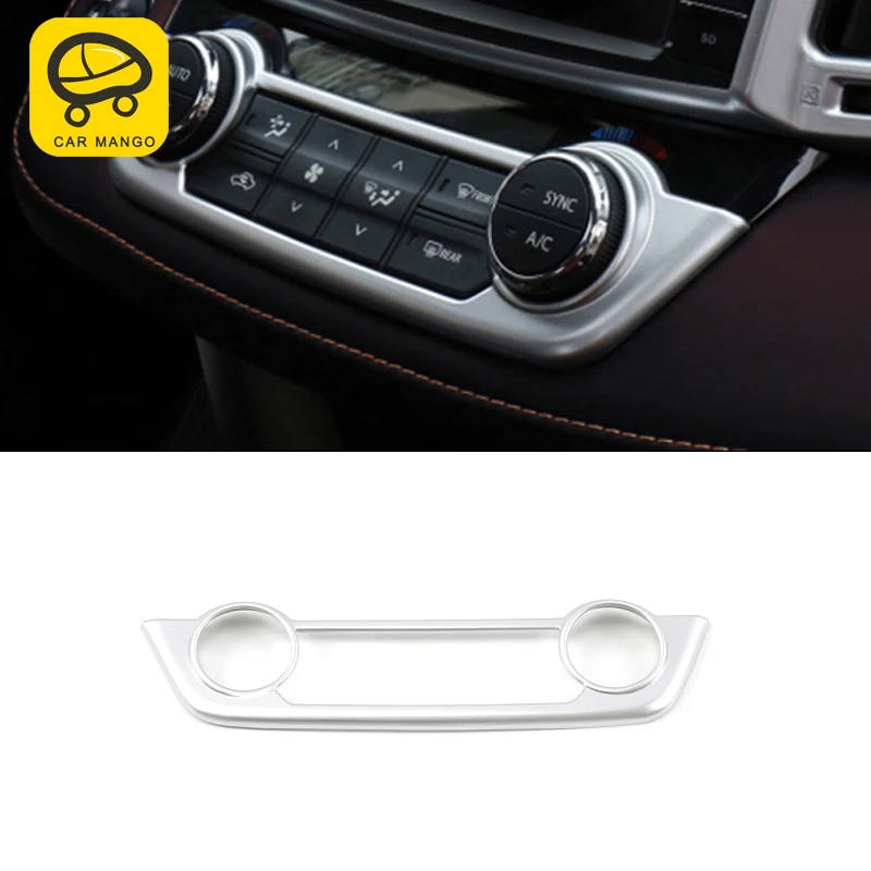 

CarManGo For Toyota RAV4 2016 Car Styling A/C Air Conditioner Button Switch Panel Cover Trim Frame Sticker Interior Accessories