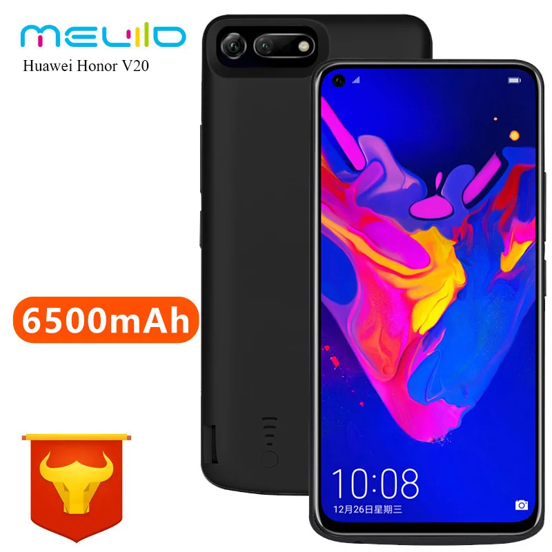 Чехол аккумулятор 6500 мА/ч для huawei Honor View 20 V20 power Bank чехол зарядное устройство USB Capa