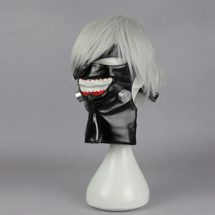 Горячая Маскарадная маска на Хэллоуин, Токийская маска вурдалака, Регулируемая Молния, крутая маска из искусственной кожи, страшные маски