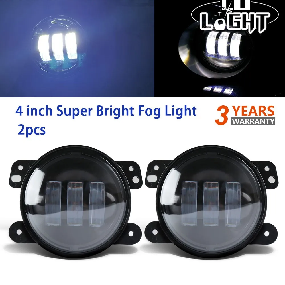 

CO LIGHT 2PCS 4 inch 30W Led Fog Lamp Assembly Off Road Auto Car Light 12V 24V