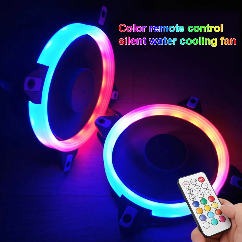 12 см светодиодный вентилятор ЦПУ бесшумный RGB Регулируемый тихий кулер для
