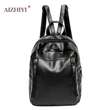 Fashion Leather Women Backpack Female Black Backpacks Women Bag Mochila Student Backpack Korean Style Solid Rucksack For girls