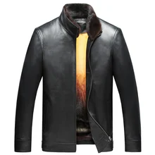 Натуральная меховая шуба мужская зимняя кожаная замша натуральная норковая меховая подкладка натуральная овчина кожаная куртка Толстая теплая Новая Феникс 1204I