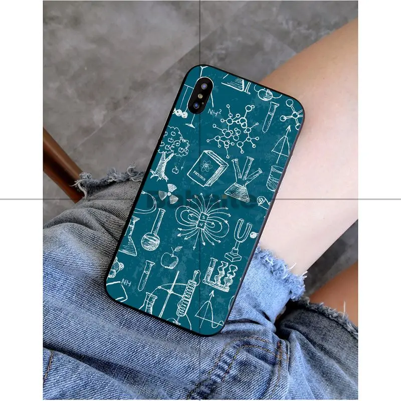 Babaite chemistry scribbles мягкий силиконовый черный чехол для телефона для iPhone X XS MAX 6 6S 7 7plus 8 8Plus 5 5S XR - Цвет: A13