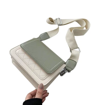 

Summer Single Shoulder Bag Lady Fashion Foreign Girl Wide Shoulder Strap Messenger Bag