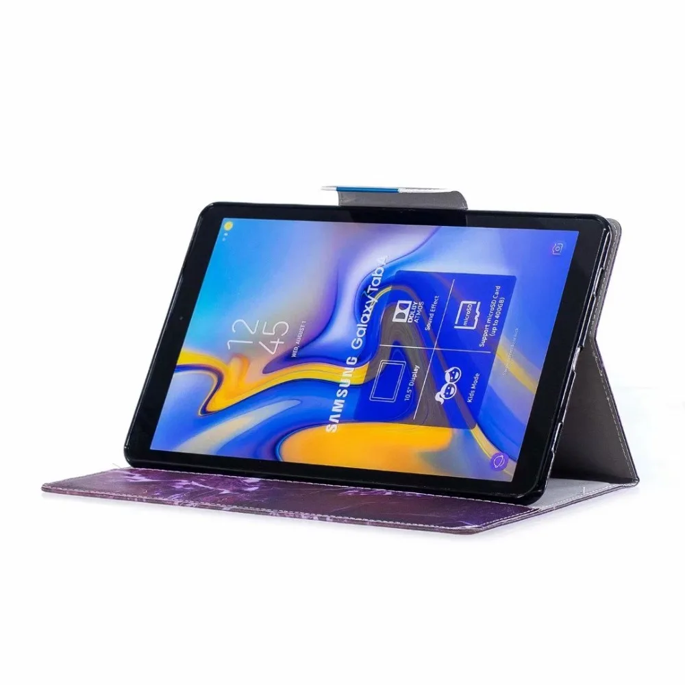 Милый чехол из искусственной кожи чехол для Samsung Galaxy Tab A A2 2018 10,5 дюйма T590 T595 T597 SM-T590 чехол принципиально Tablet PC Стенд Shell